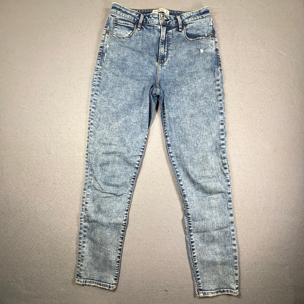 Abercrombie &‎ Fitch Jeans 29 8L Super Skinny Ankle High Rise Acid Wash